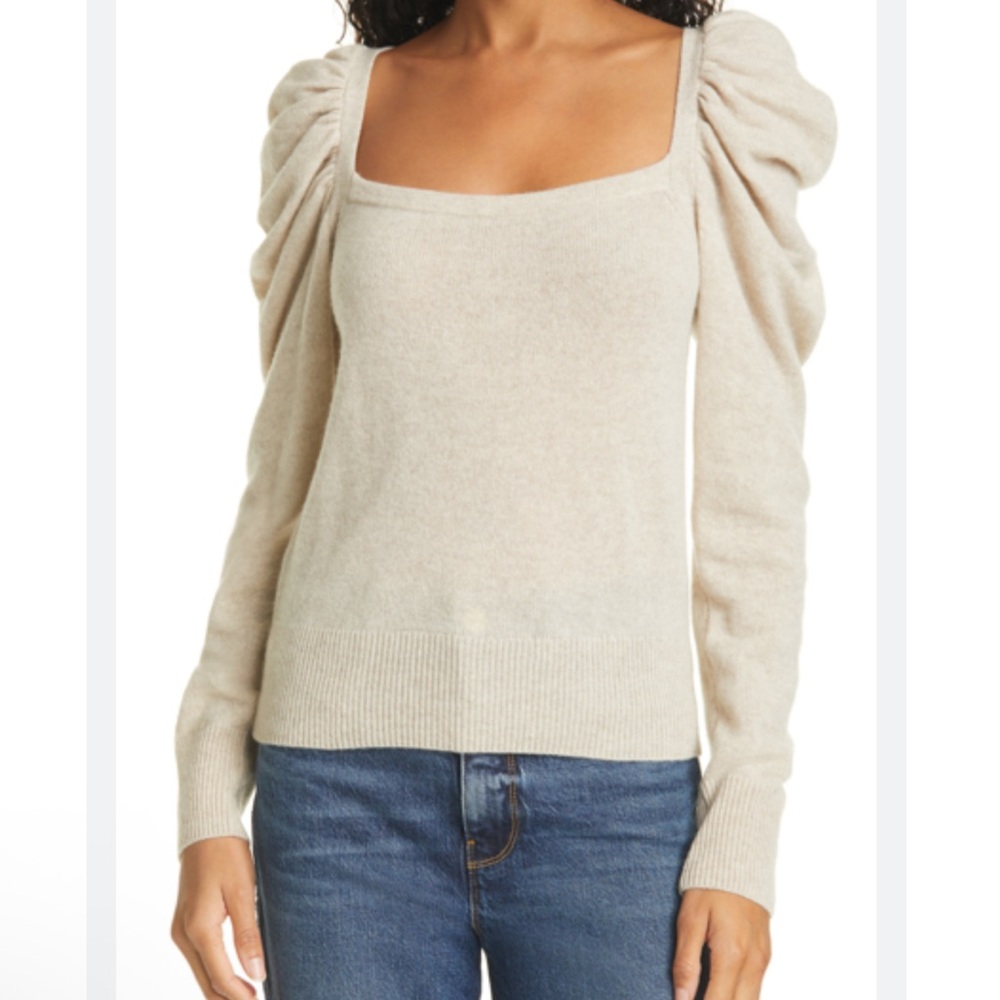 Frame Femme 100% Cashmere Square Neck Sweater NWOT
